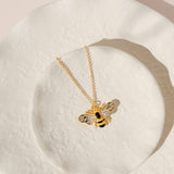 Bee Jewelry Bee Pendant Necklace Bee Necklace Malta Bee Jewelry Gift Bridgerton Bee Gold Plated