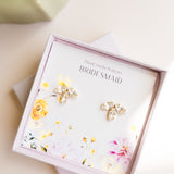 Crystal wedding earrings by Sarah Gauci