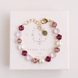 Glinda Bracelet Pink Crystal Bracelet Pearl Bracelet sparkling bracelet