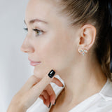 Gold bridal stud earrings for wedding