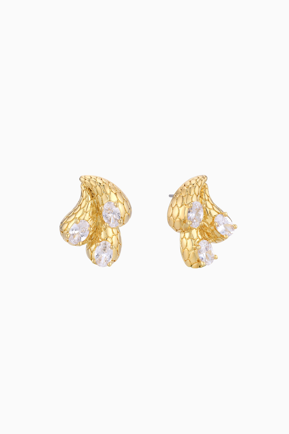 Gold Plated Stud Earrings by Sarah Gauci