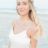 Brianna necklace in crystal, jewelry designed and made by Sarah Gauci in Malta. 925 Sterling Silver base Chain, 16K Gold, Rose Gold or Silver Plated.
