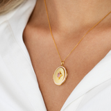 Heirloom Locket Sarah Gauci, Pink Gold Locket, Gold Locket Necklace