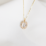 Sparkling Mini Cambridge Necklace, jewelry designed and made by Sarah Gauci in Malta. 925 Sterling Silver base Chain, 24K Gold Plated. Crystal Clear.