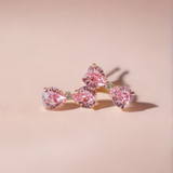 Marie Bow earrings, designed as part of the Marie Collection by Sarah Gauci in Malta. Gold Plating.