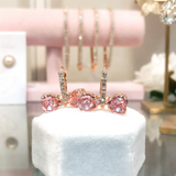 Marie Bow earrings, jewelry designed and made by Sarah Gauci in Malta. Rose Gold Plating.
