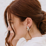 18k gold plated wedding earrings by Sarah Gauci