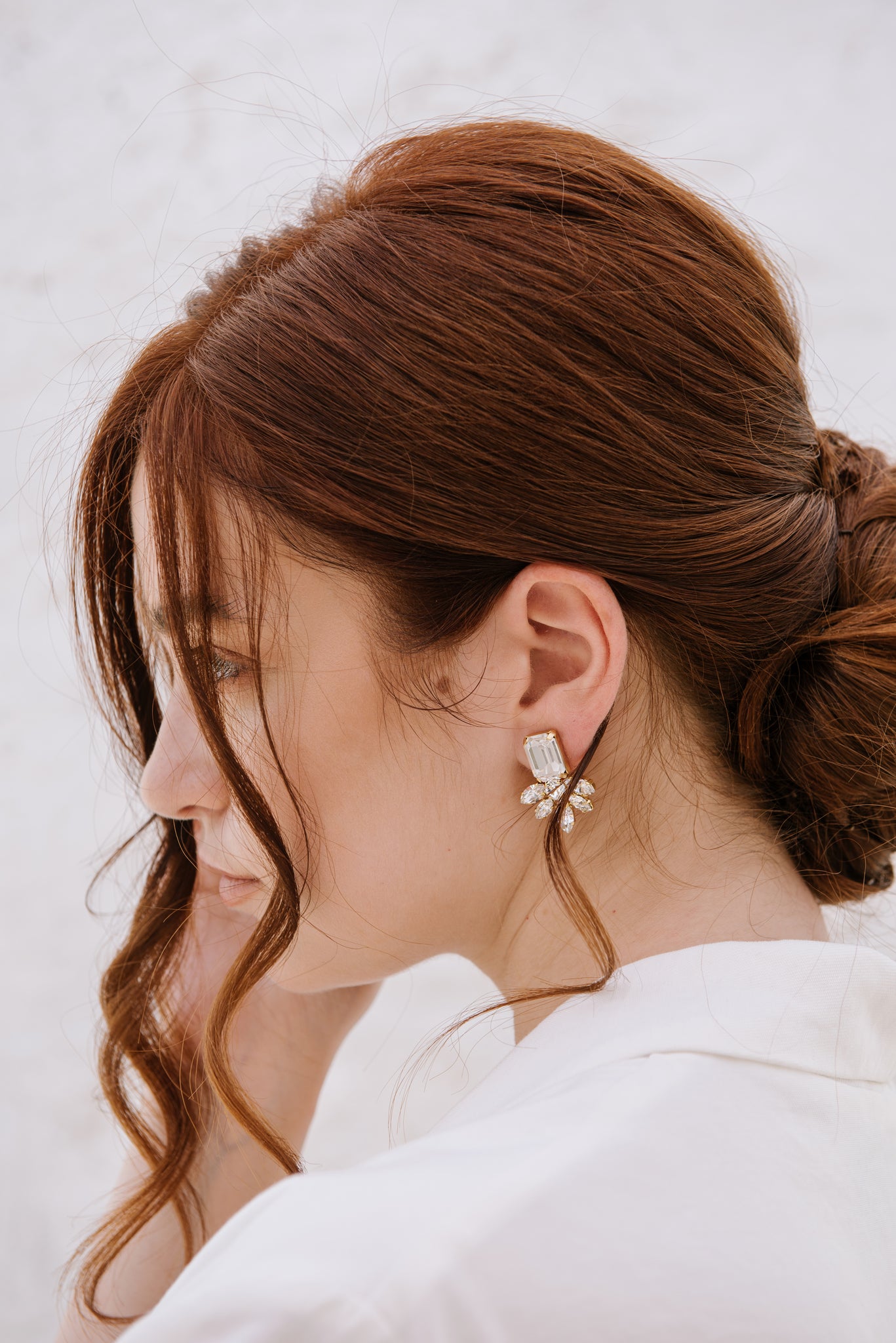 18k gold plated wedding earrings by Sarah Gauci