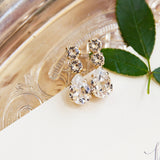 Brianna earrings perfect for the big day or everyday, jewelry designed and made by Sarah Gauci in Malta. 24K gold plated or silver plated.