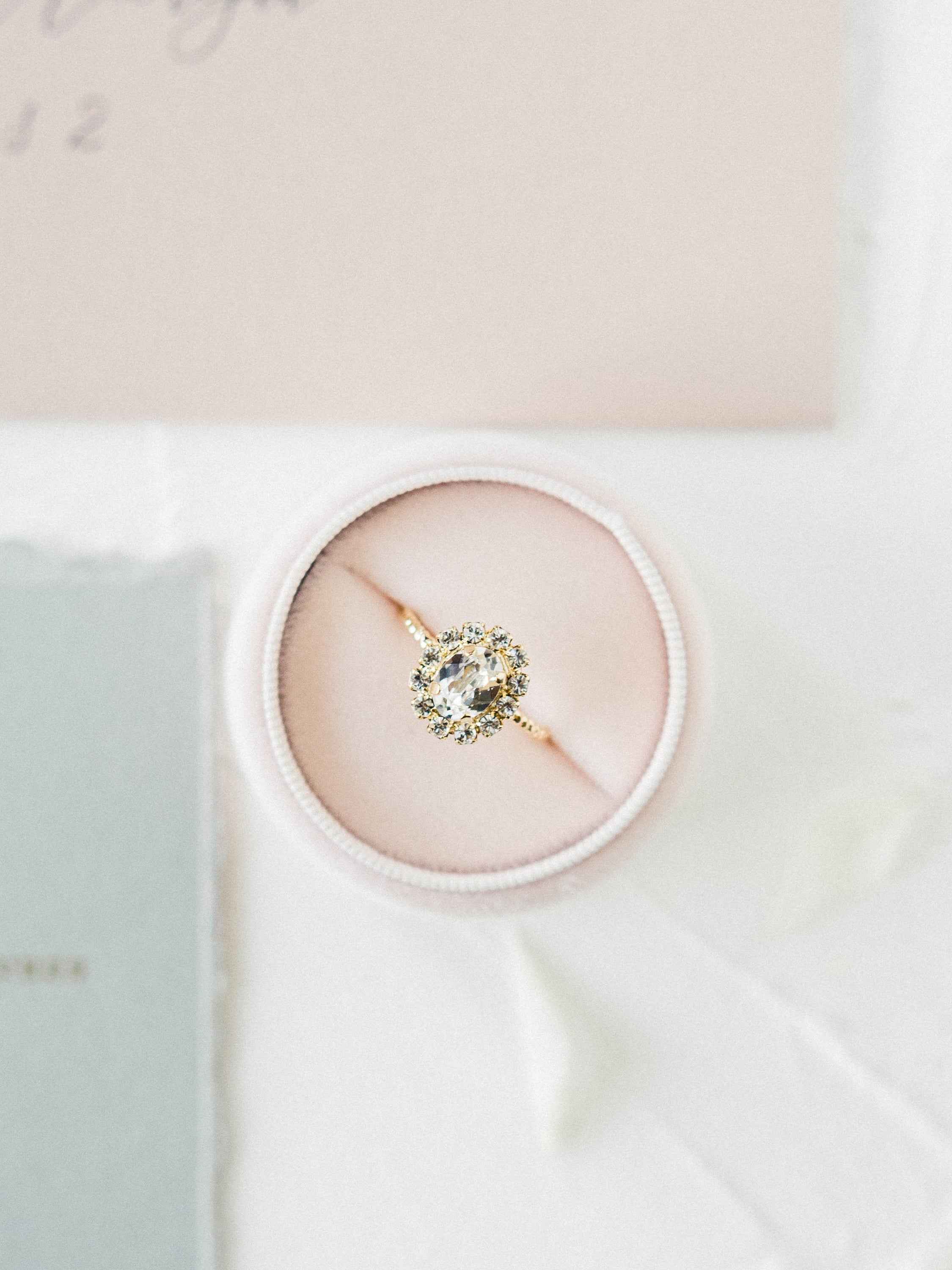 Duchess Ring, jewelry designed with Glamour, royalty and elegance in mind by Sarah Gauci in Malta. Crystal Clear. 18K gold plated or Rose Gold Plated. 