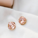Majesty Studs, jewelry designed and made by Sarah Gauci in Malta. 16K gold, rose gold or silver plated.