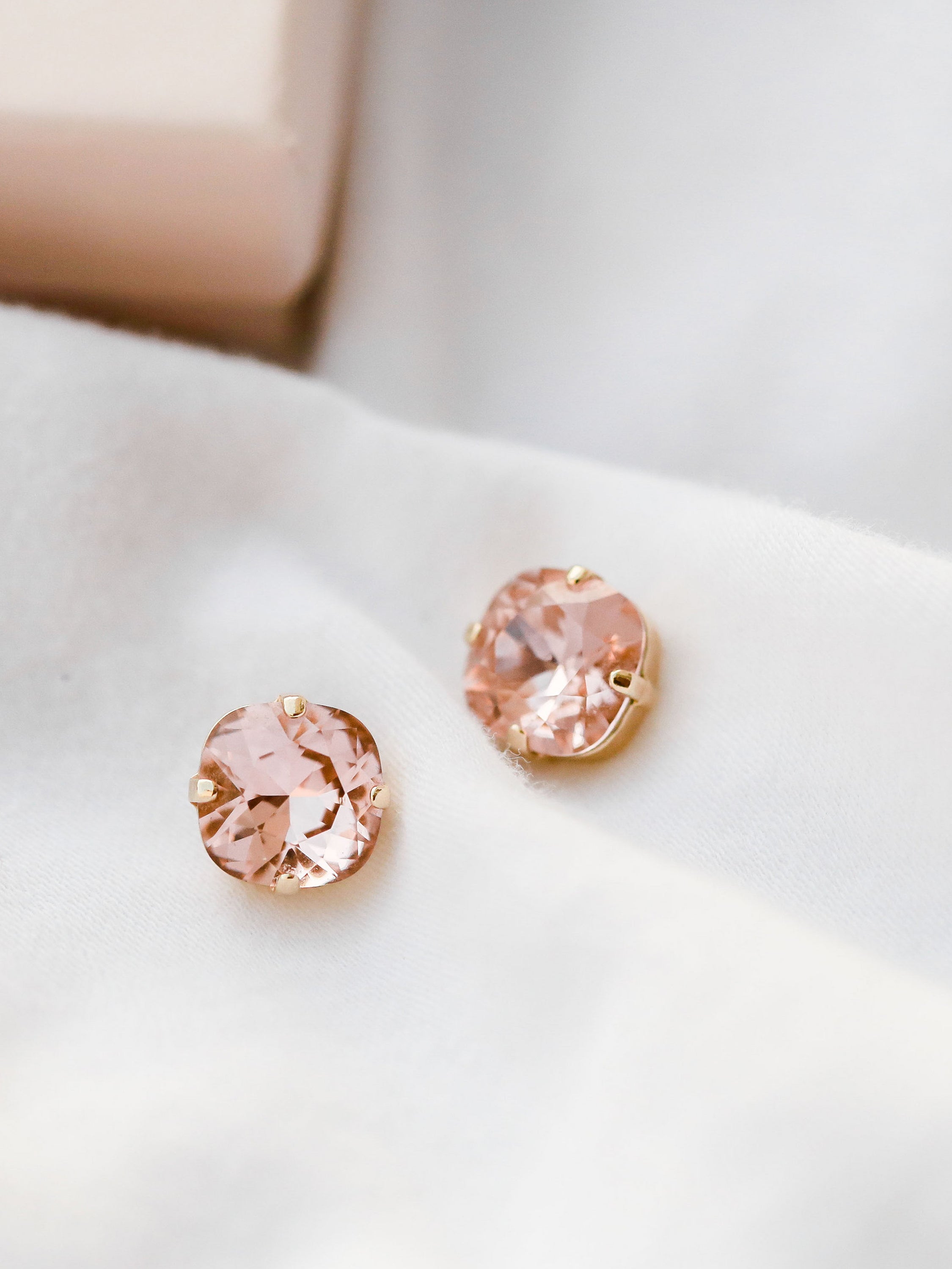 Majesty Studs, jewelry designed and made by Sarah Gauci in Malta. 16K gold, rose gold or silver plated.