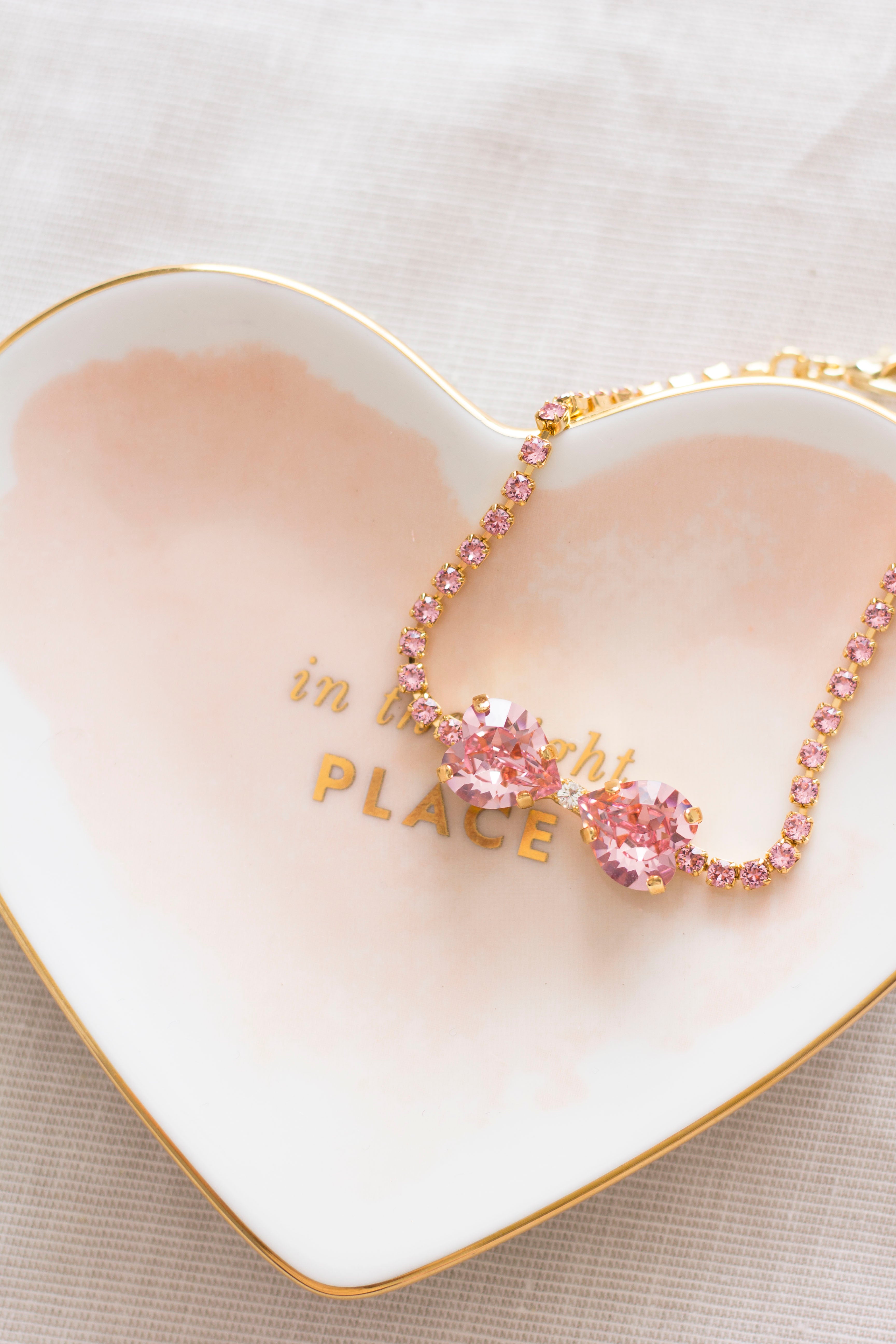Marie Bow Bracelet, jewelry designed and made by Sarah Gauci in Malta. 16K gold plated or Rose Gold Plated.