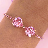 Marie Bow Bracelet, jewelry designed and made by Sarah Gauci in Malta. 16K gold plated or Rose Gold Plated.