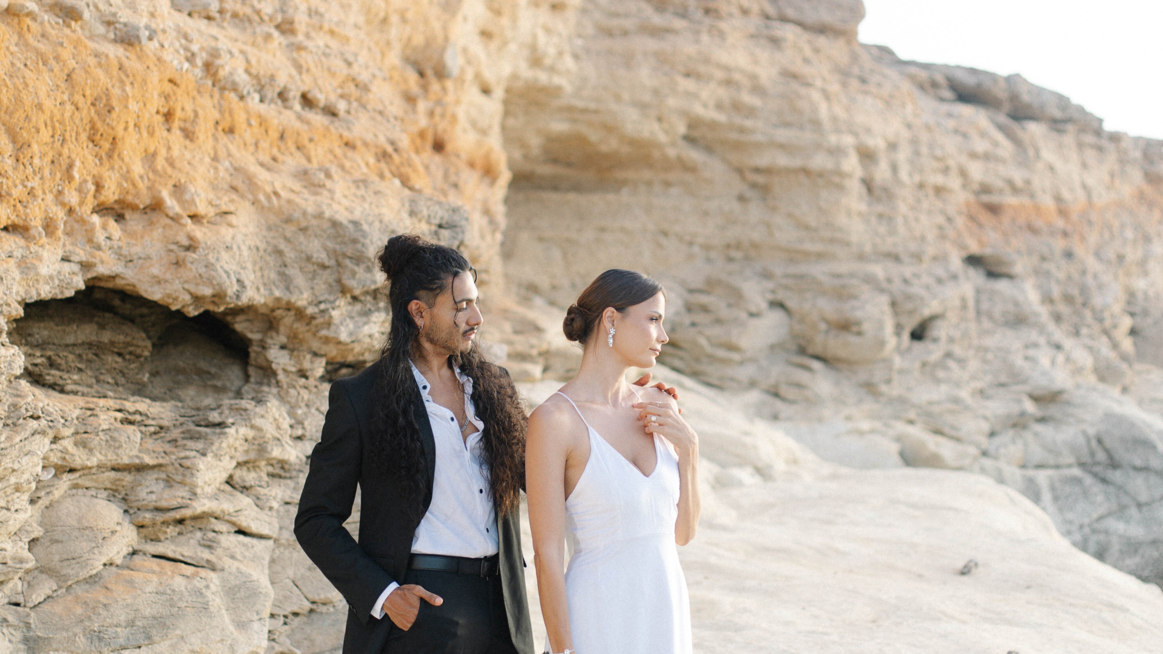 An Intimate Elopement Along Malta's Coastline: A Bridal Editorial Amidst Munxar's Cliffs