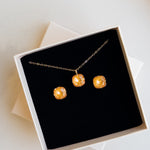 Showgirl Orange Earrings and Necklace set inspired by Taylor Swift