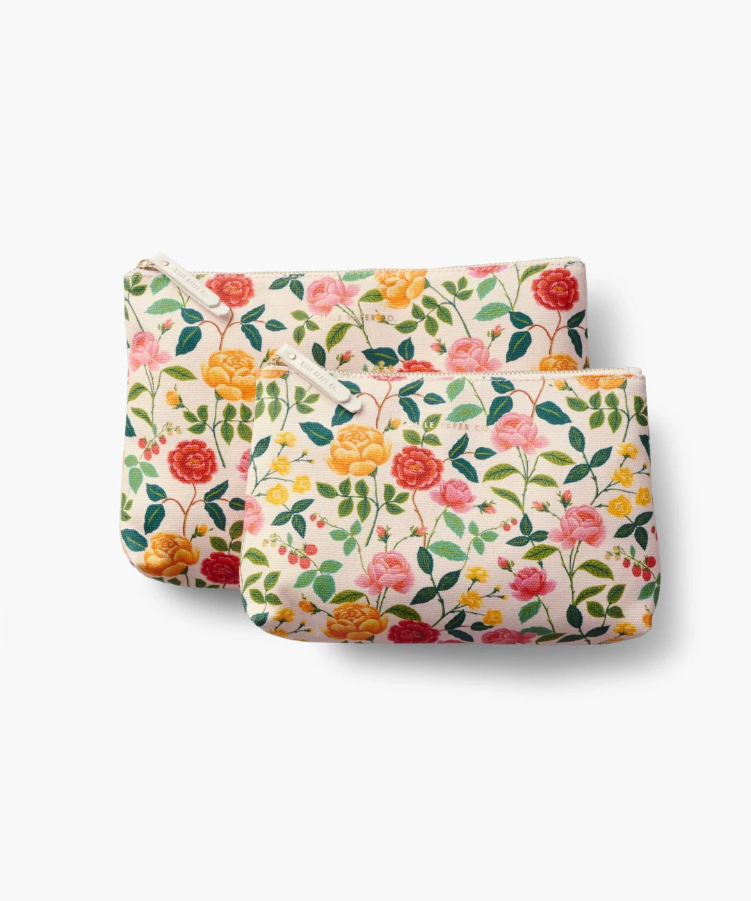 Two floral-patterned pouches gift set for her by Sarah Gauci