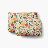 Two floral-patterned pouches gift set for her by Sarah Gauci