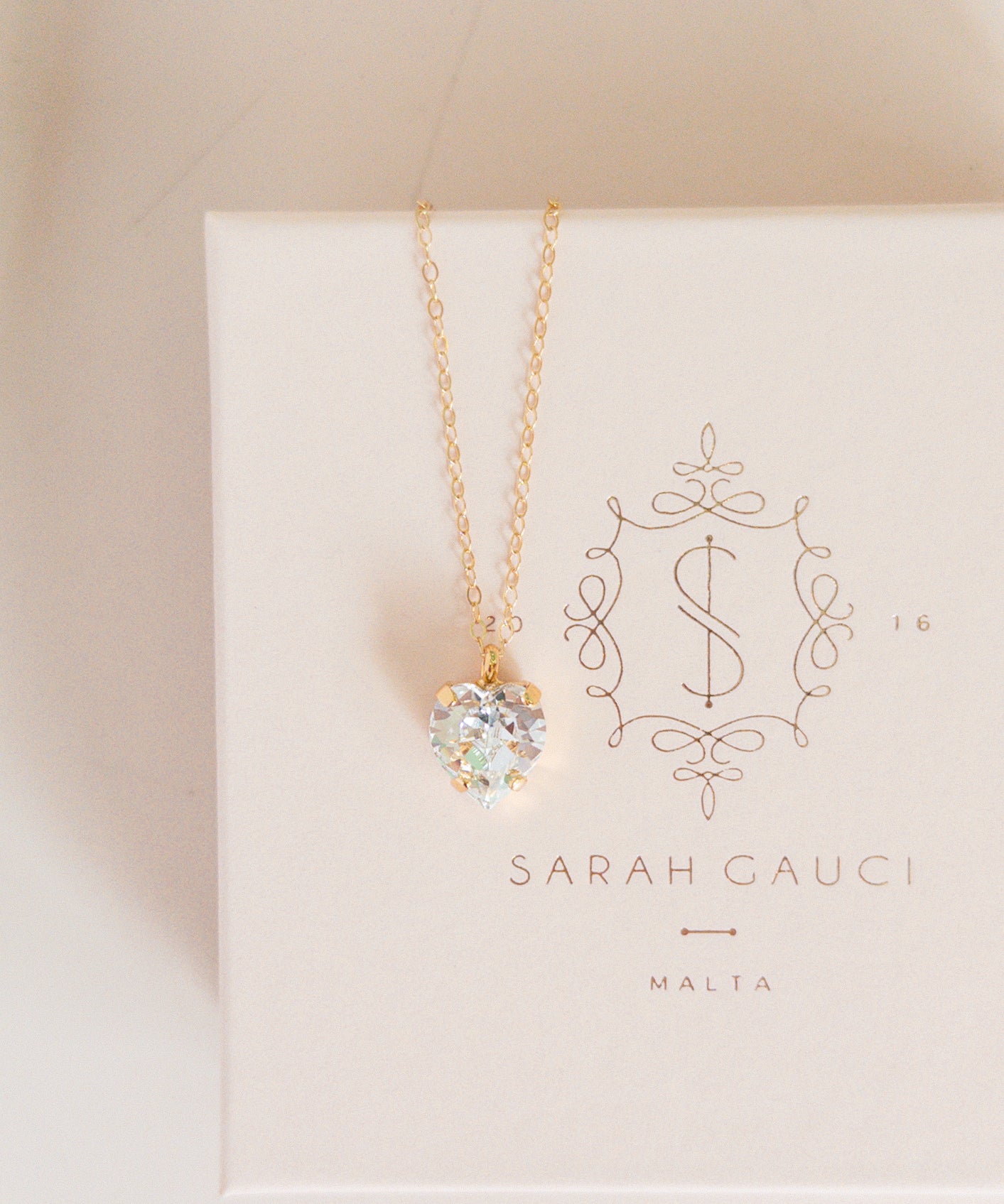 Heart-shaped pendant necklace Sarah Gauci, Christmas Gift Malta, Christmas Gifts, Jewelry Gifts