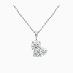 Diamond necklace on a white background