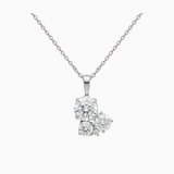 Diamond necklace on a white background