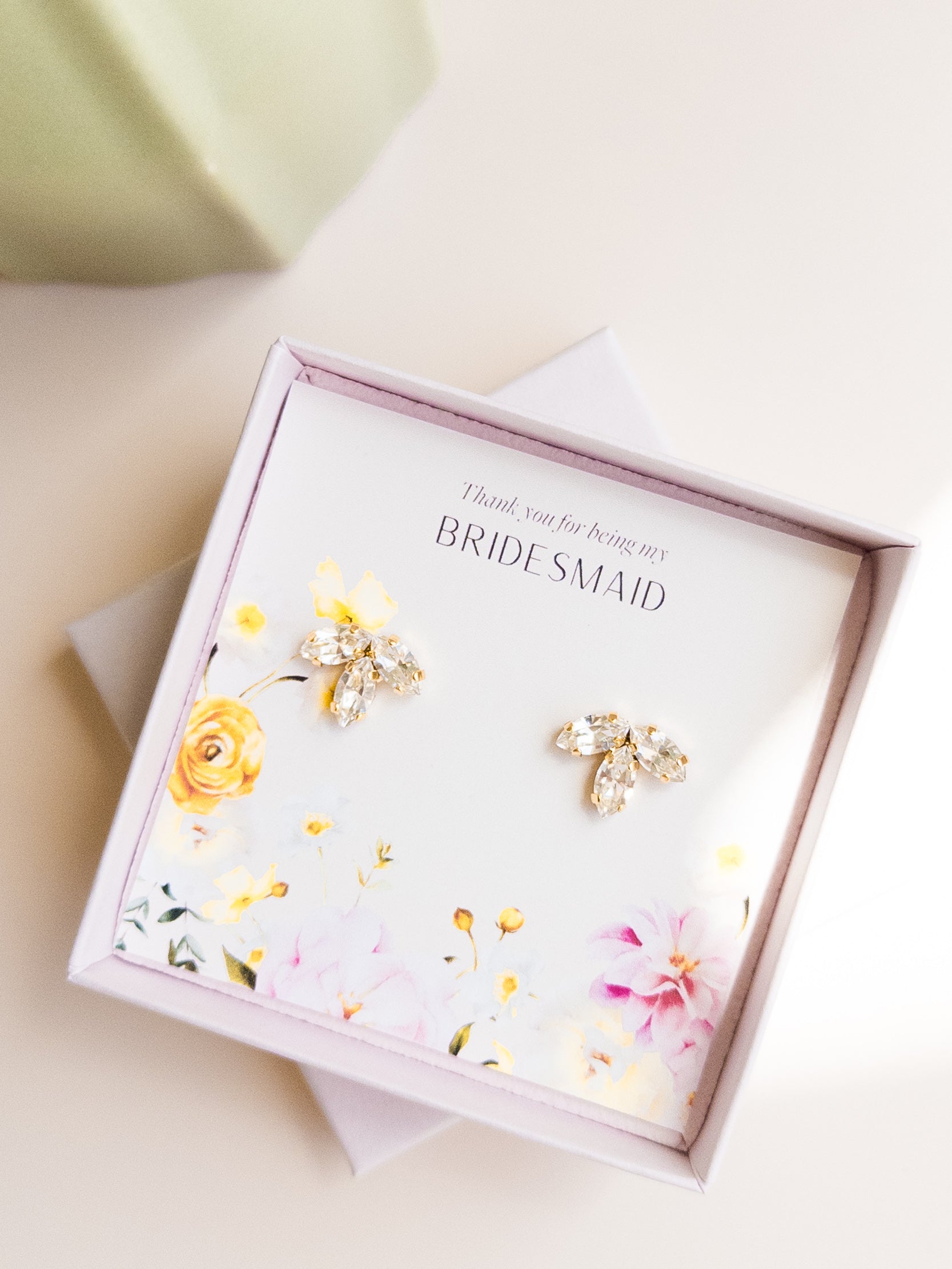 Crystal wedding earrings by Sarah Gauci