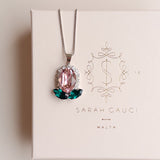 The Angelique Tulip Necklace | Rhodium