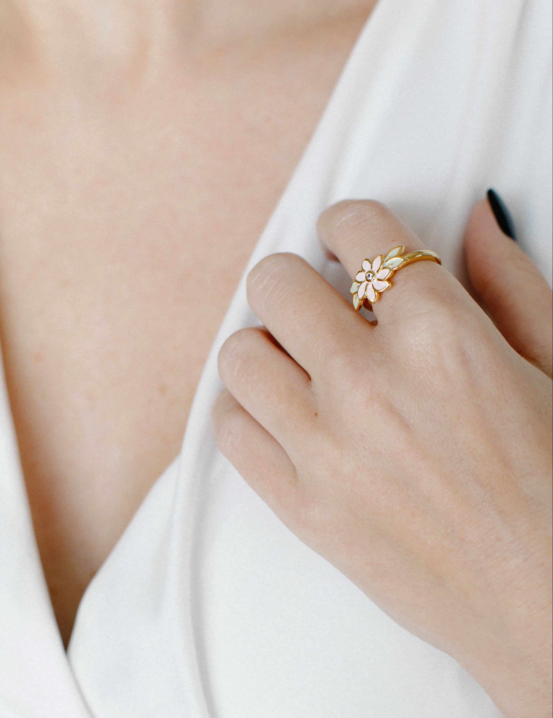 Floral Ring Adjustable Floral Ring Pink adjustable ring cherry blossom ring