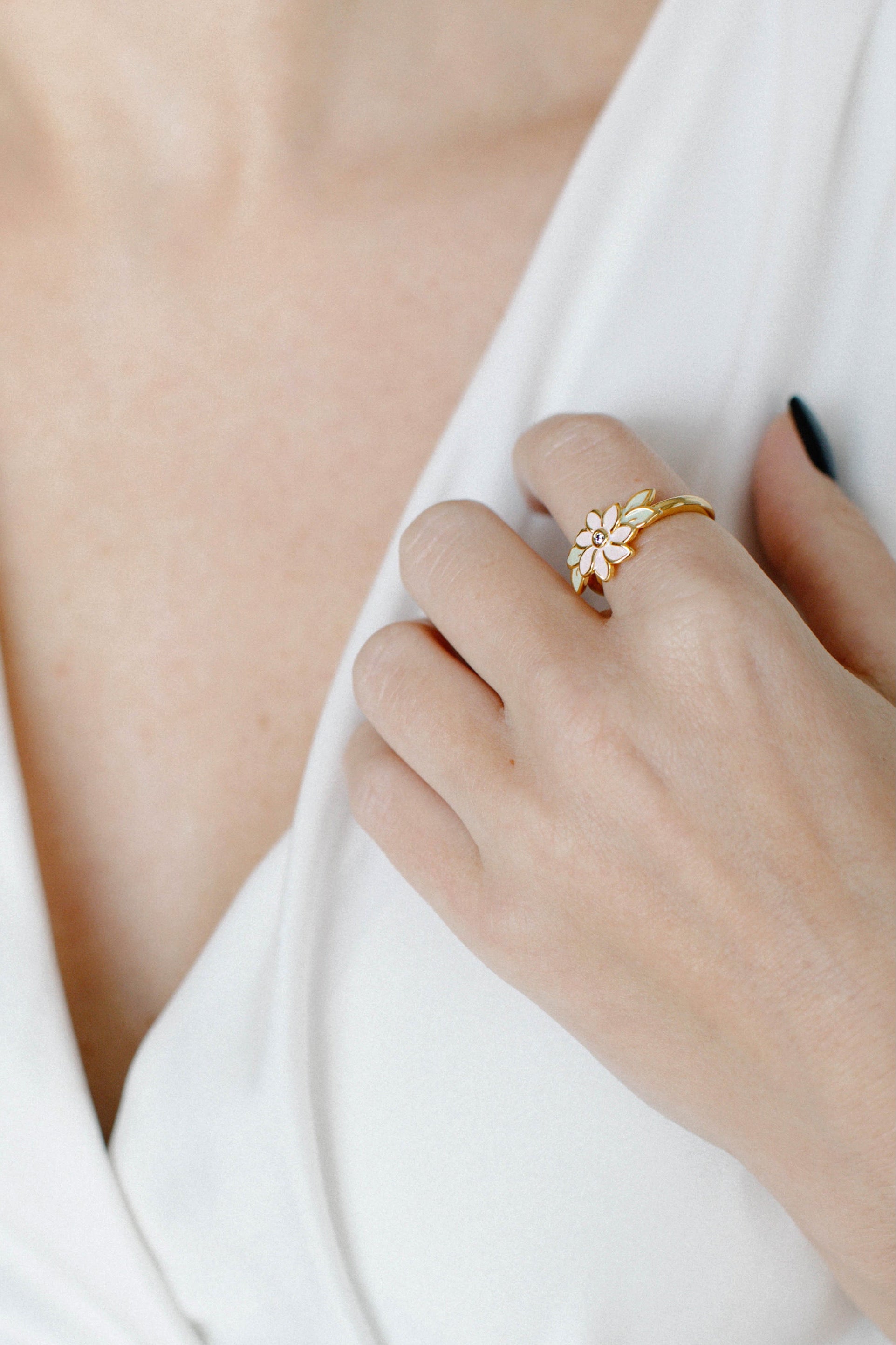 Floral Ring Adjustable Floral Ring Pink adjustable ring cherry blossom ring