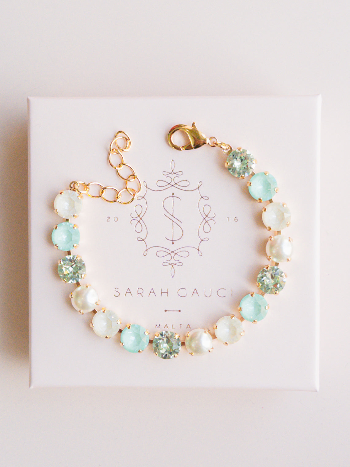 Christmas Gift for her Gold Plated Bracelet by Sarah Gauci Malta Pearl Bracelet Malta