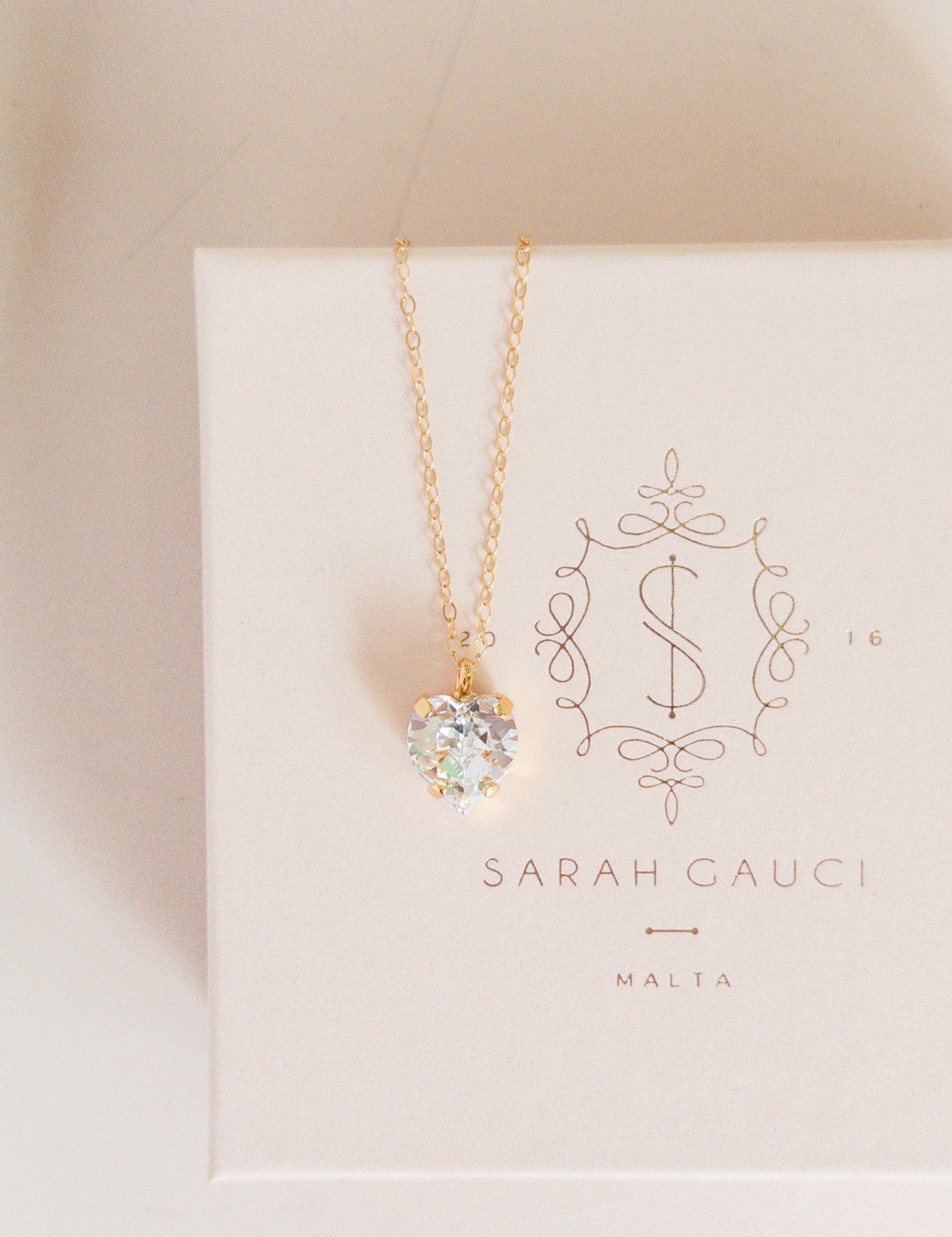 Heart-shaped pendant necklace Sarah Gauci, Valentines Gift Malta, Mothers Day Gifts, Jewelry Gifts