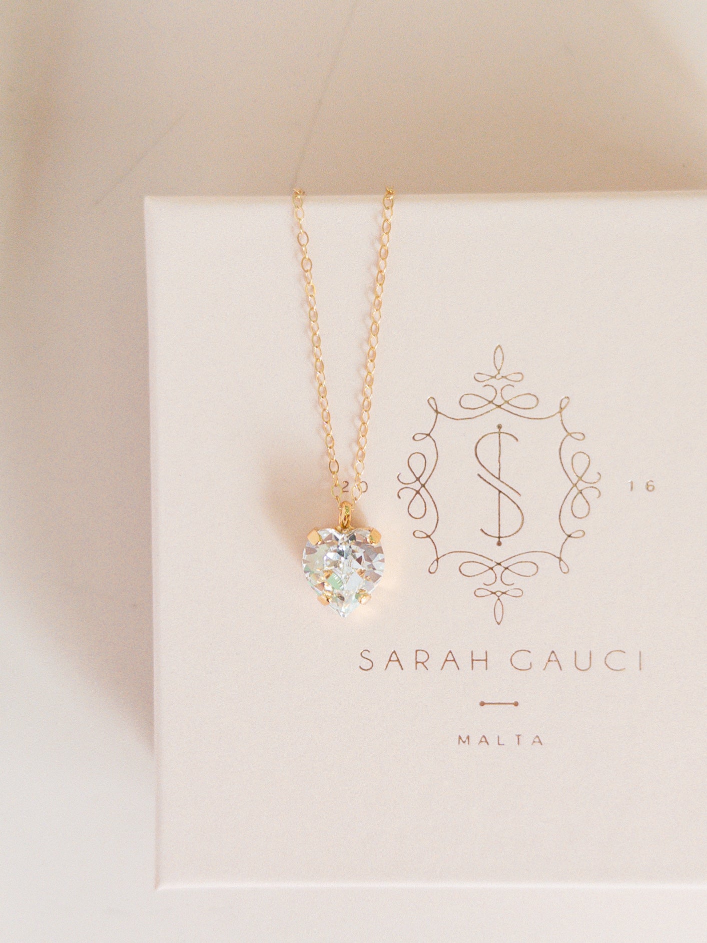 Heart-shaped pendant necklace Sarah Gauci, Valentines Gift Malta, Mothers Day Gifts, Jewelry Gifts
