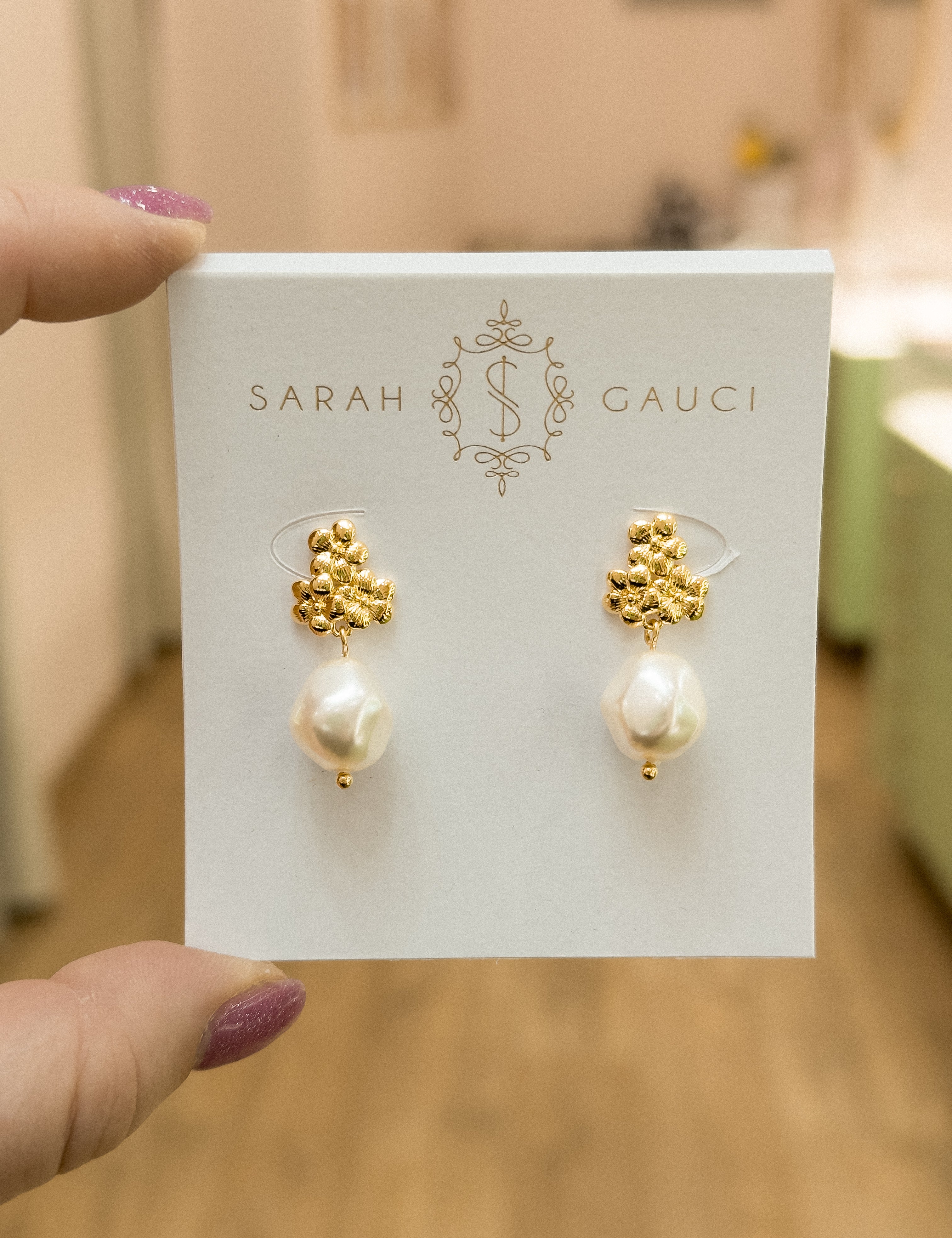 The Marigold Earrings | Pearl