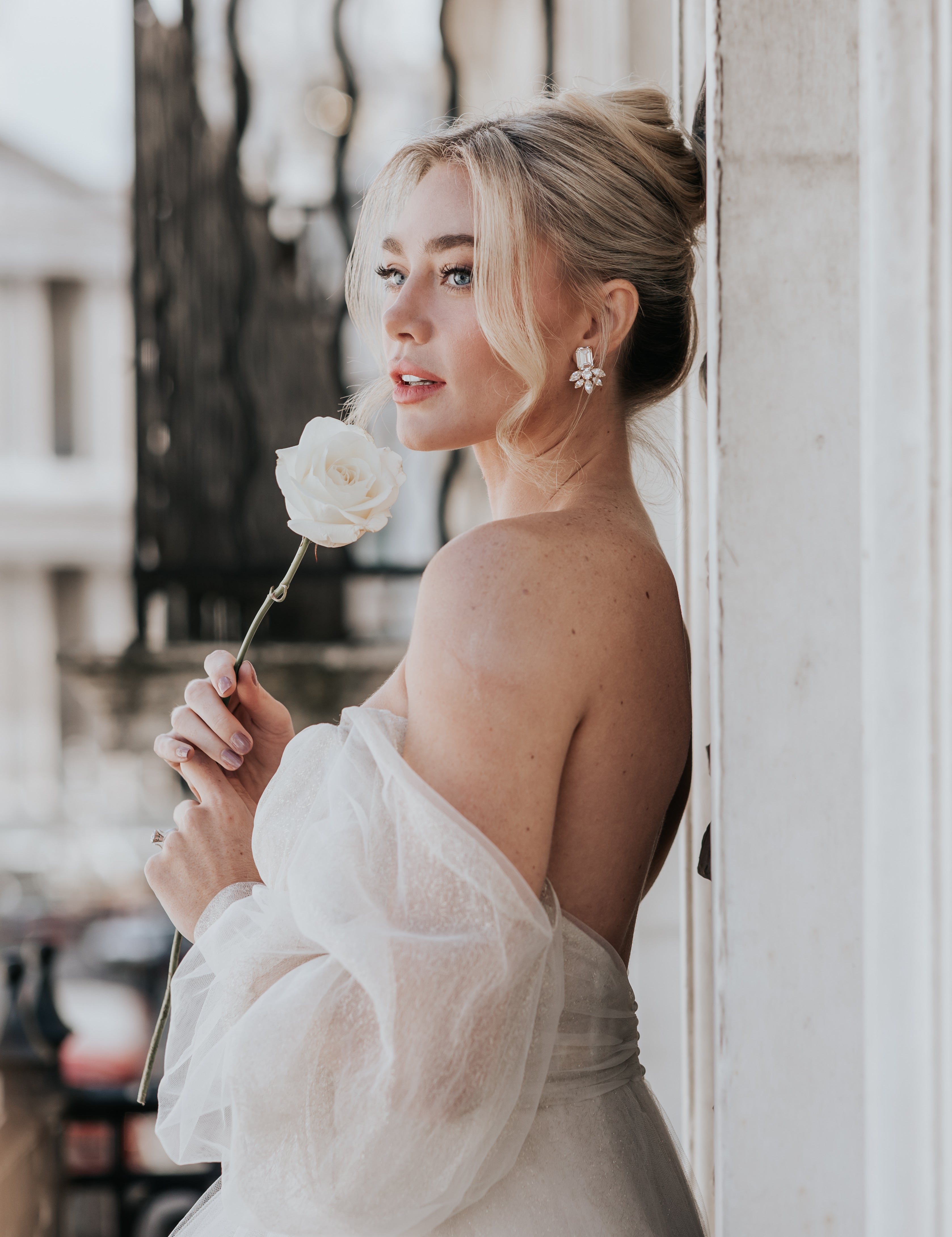 Kensington Bridal Crystal Stud Earrings Malta Wedding Italy Wedding