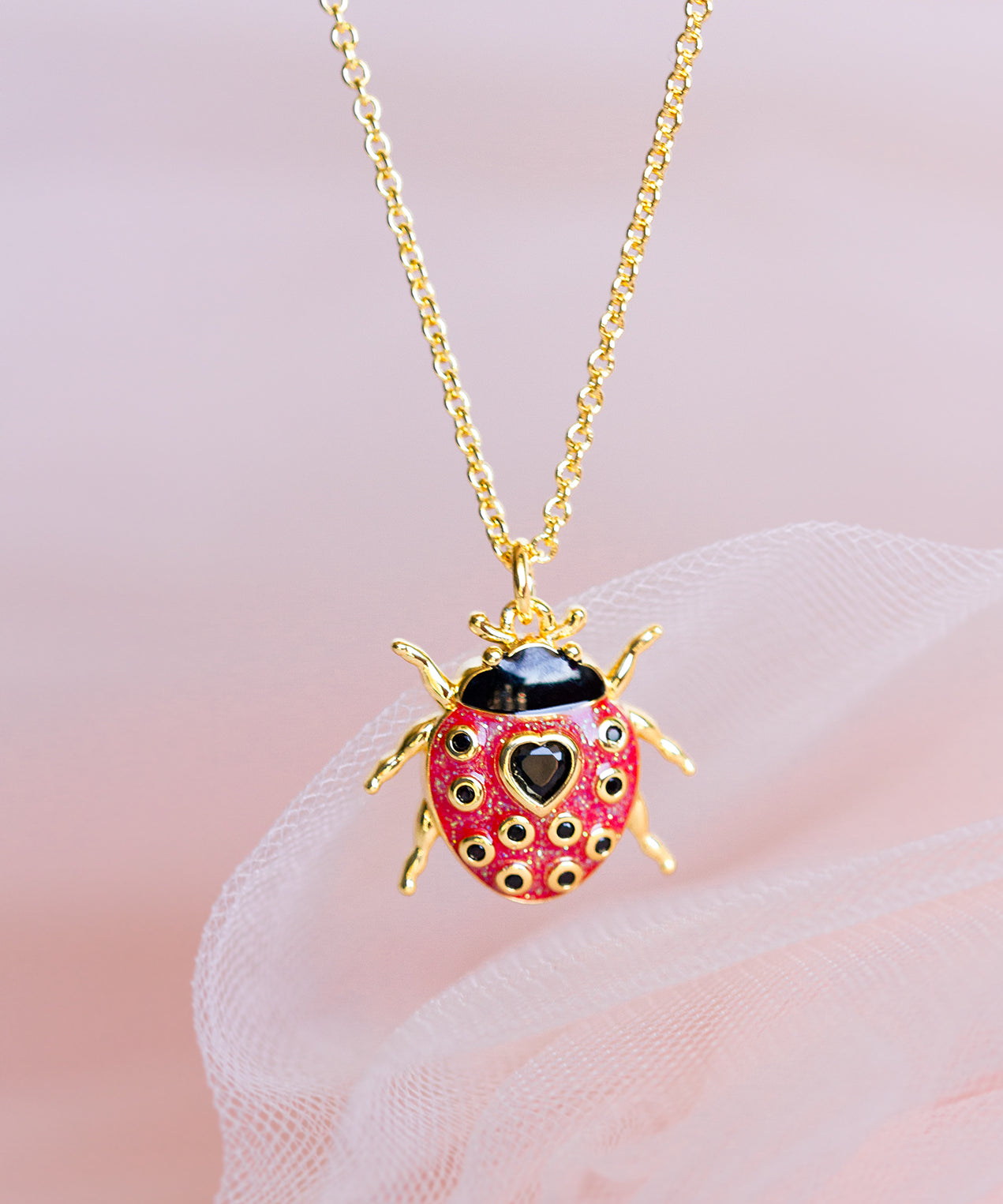 Cute Ladybird Necklace by Sarah Gauci Malta