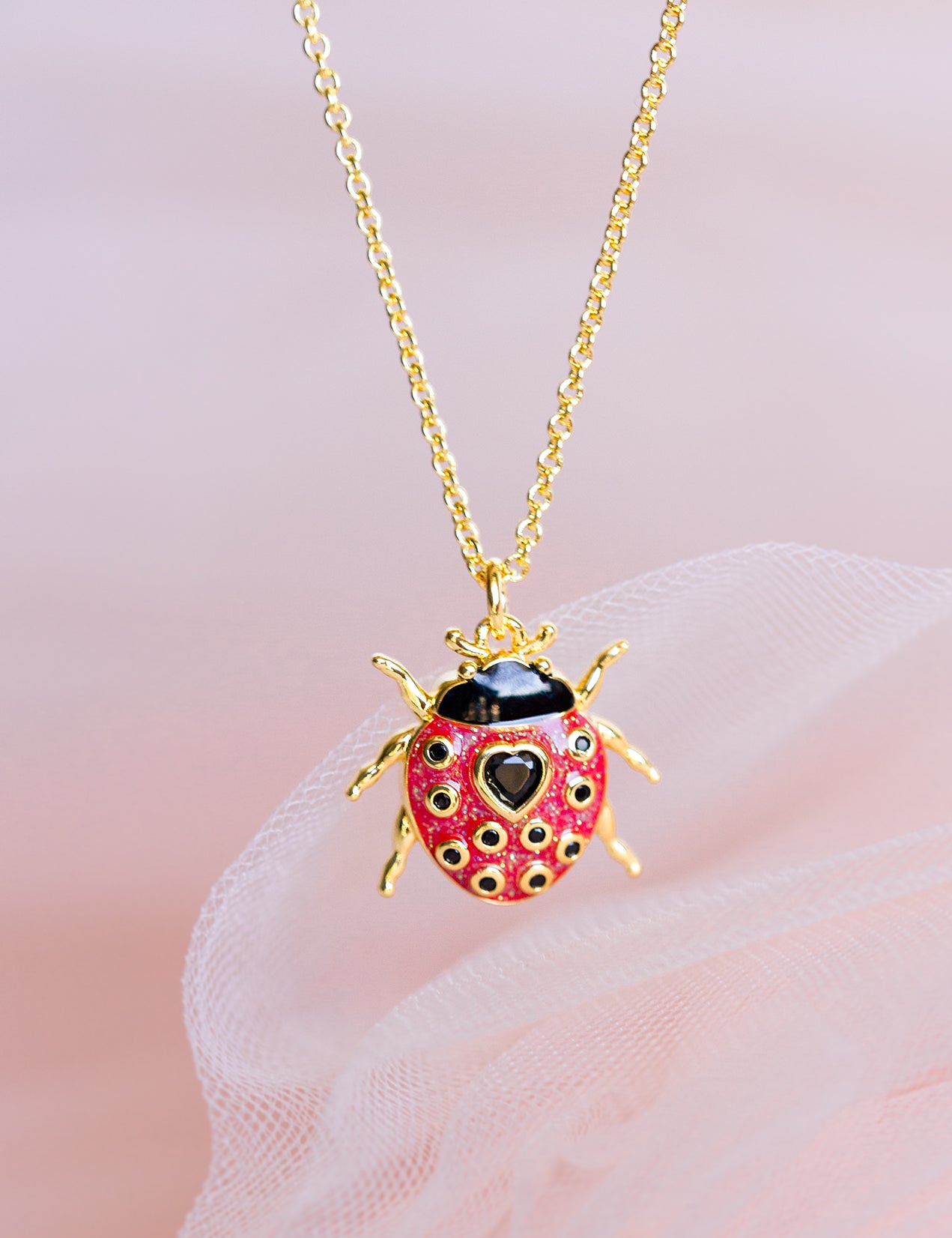 Cute Ladybird Necklace by Sarah Gauci Malta