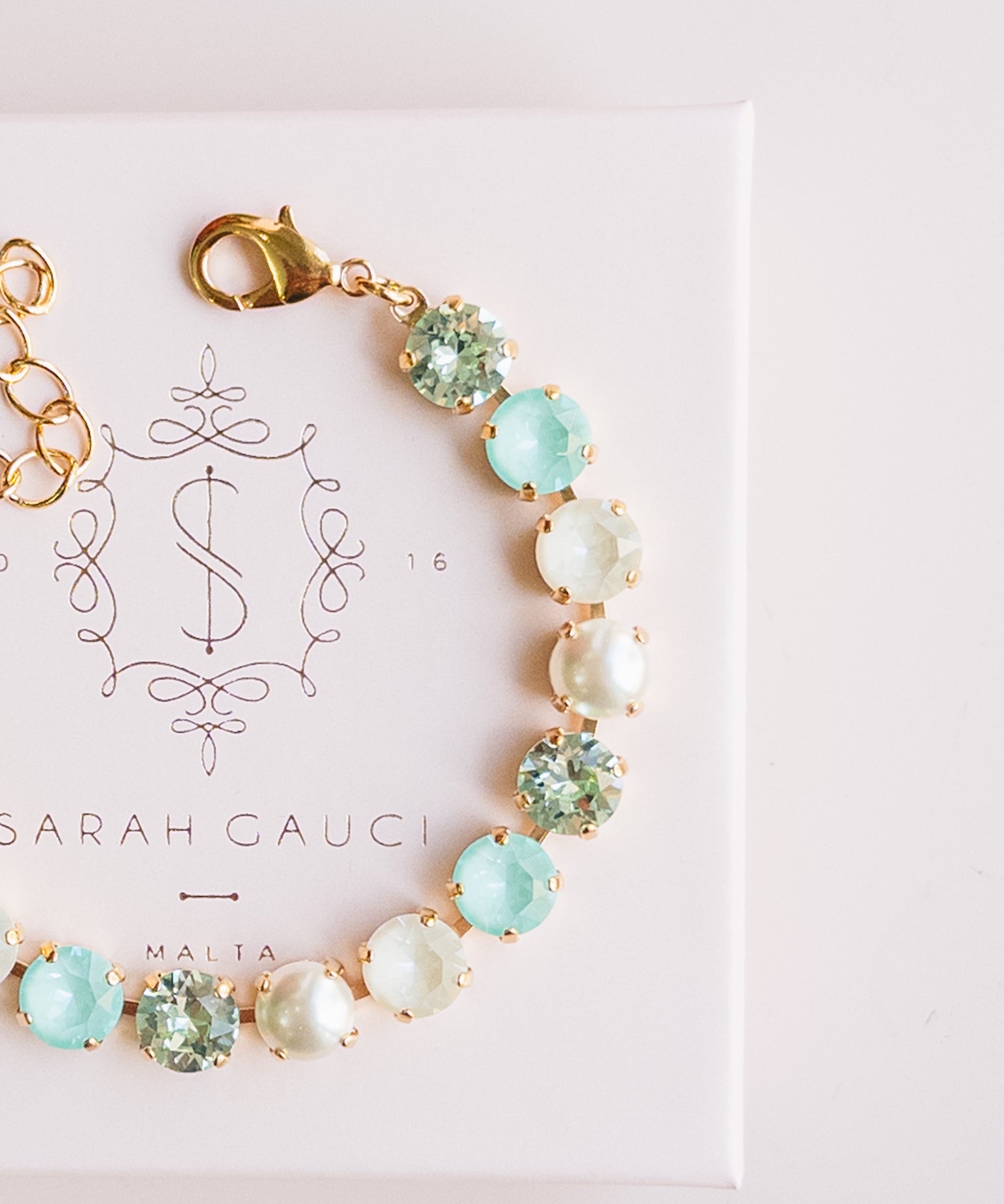 Christmas Gift for her Gold Plated Bracelet by Sarah Gauci Malta Pearl Bracelet Malta