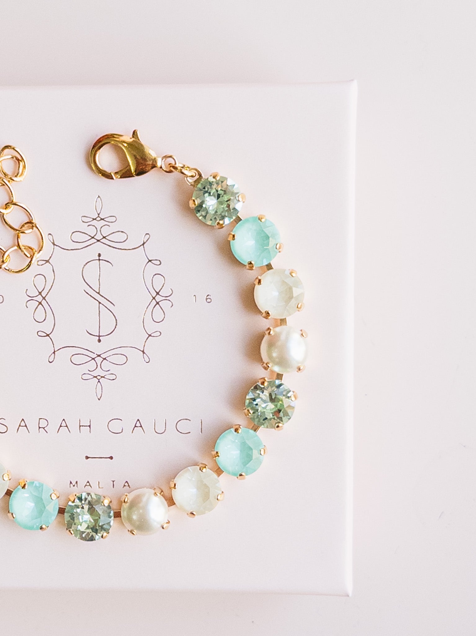 Christmas Gift for her Gold Plated Bracelet by Sarah Gauci Malta Pearl Bracelet Malta