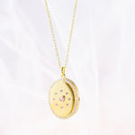 Gold Plated Locket Necklace Pink Heart Locket Necklace By Sarah Gauci