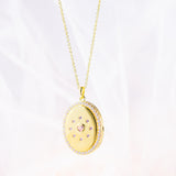 Gold Plated Locket Necklace Pink Heart Locket Necklace By Sarah Gauci