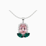 The Angelique Tulip Necklace | Rhodium