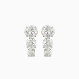 Pair of crystal earrings on a white background