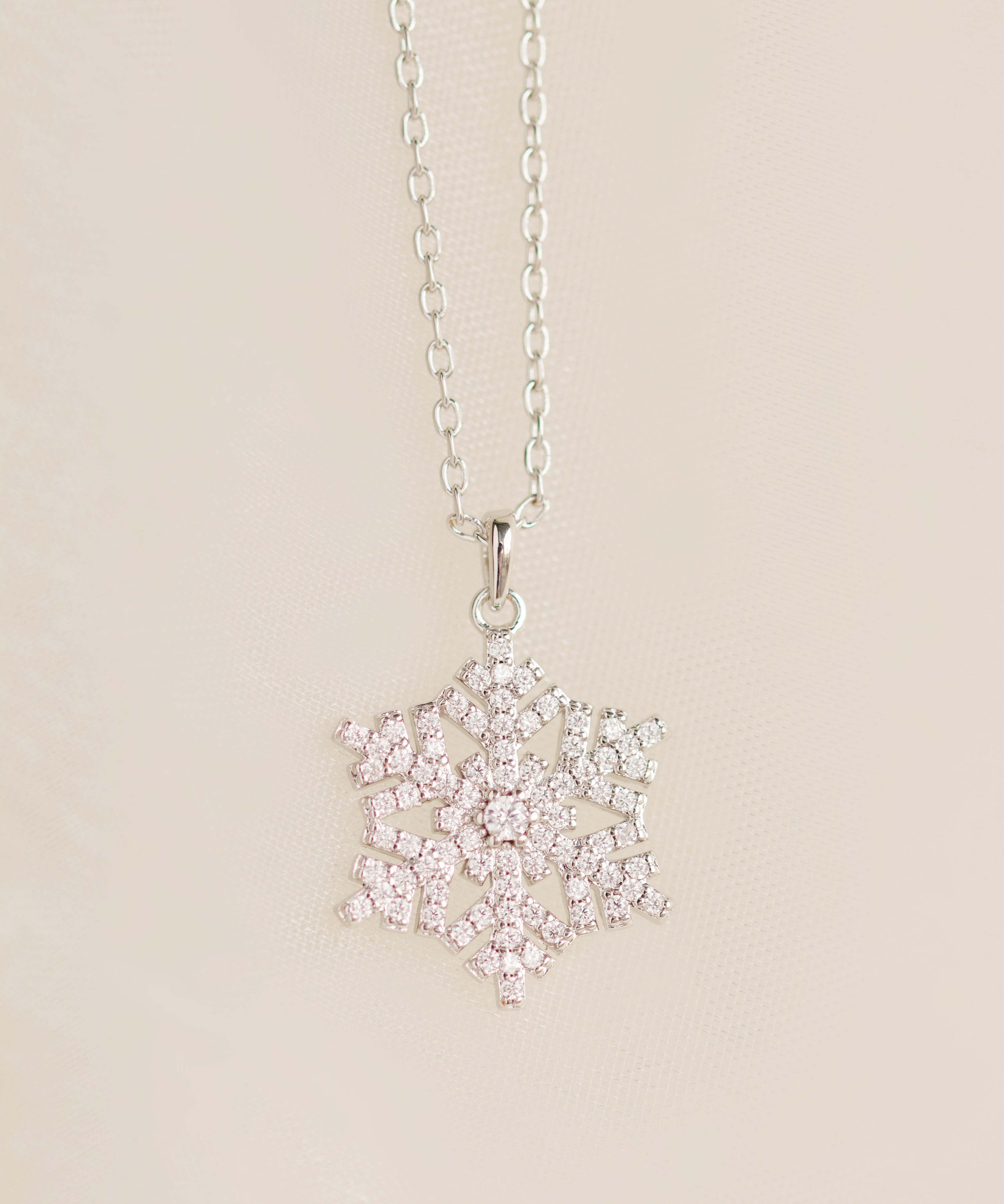 Silver Snowflake Necklace by Sarah Gauci Jewelry Malta