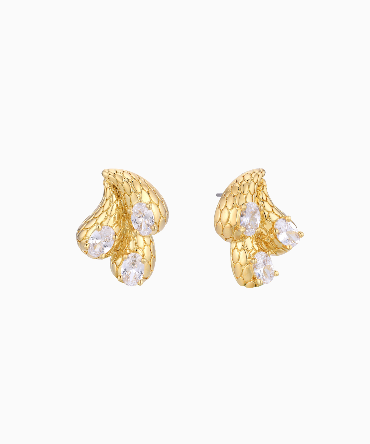 Gold Plated Stud Earrings by Sarah Gauci