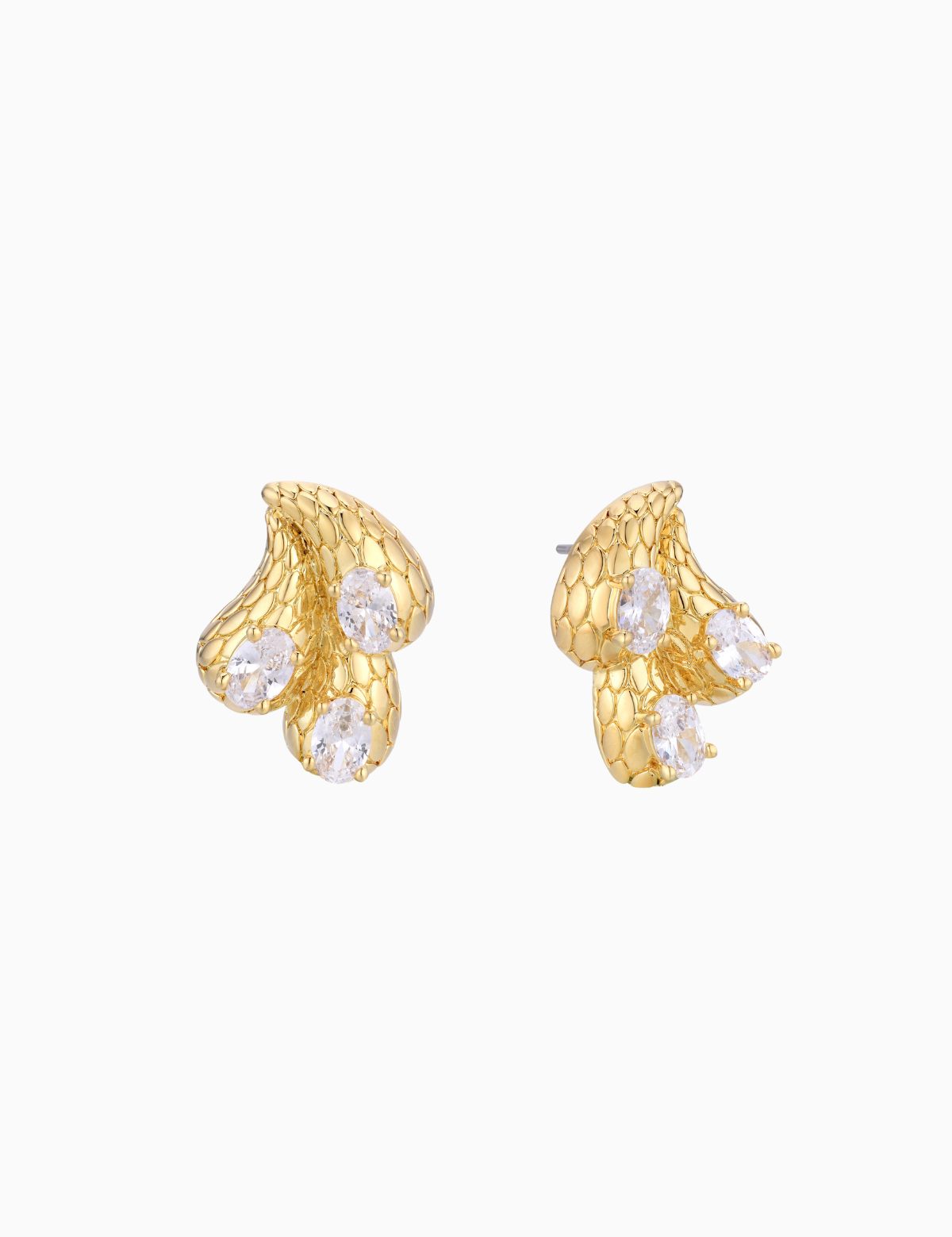 Gold Plated Stud Earrings by Sarah Gauci