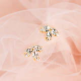 Crystal Wedding Statement Stud Earrings 