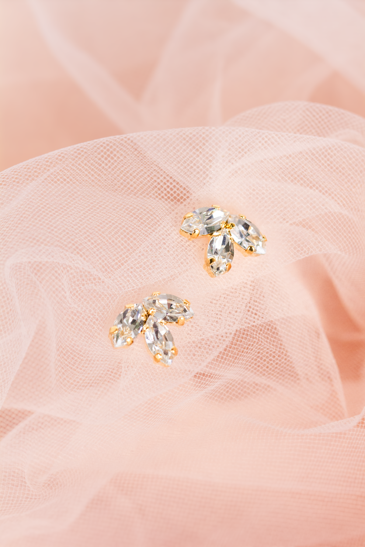 Crystal Wedding Statement Stud Earrings 