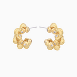 birth of venus earrings, shell hoop earrings, bridal statement earrings, mythology inspired jewelry, gold shell earrings, unique wedding jewelry, fine art inspired earrings