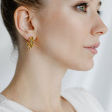 Gold Medium Hoop Womens Earrings Malta