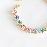 Sparkling Stars Bracelet. 8mm Crystals. Candy Floss. Gold Plated or Rose Gold.